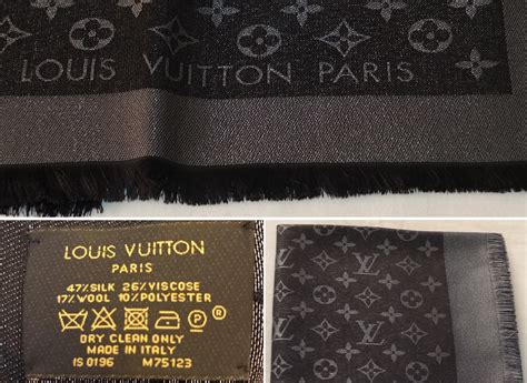 louis vuitton silk scarf fake vs real|louis vuitton scarf women's black.